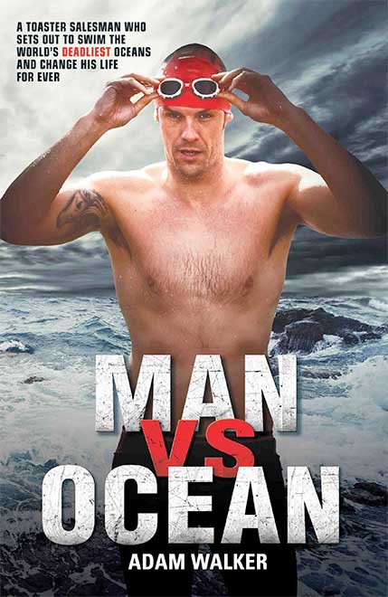 Adam Walker Man vs Ocean book, internatinal swimmer