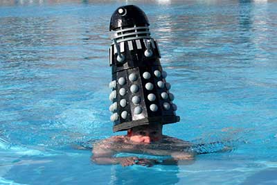 Swimmers at Brockwell Lido London