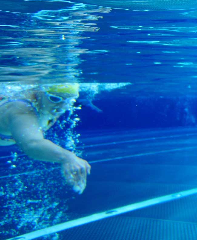 Swimming in the steel lined Parliament Hill Lido