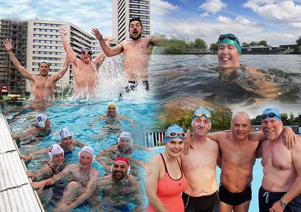 swimming events at Brockwell Lido 2015 and 2016.