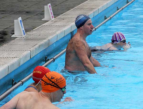 Not the warmest of water at the Tooting Lido Races