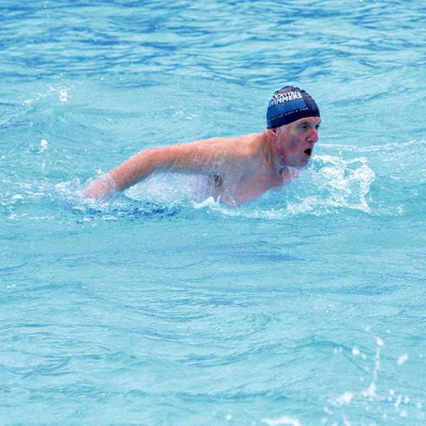 Michael swims butterfly for Brockwell Swimmers