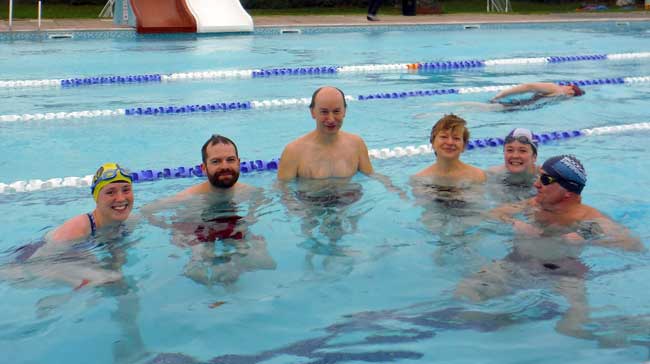 Brockwell Lido Swimmers in the pool