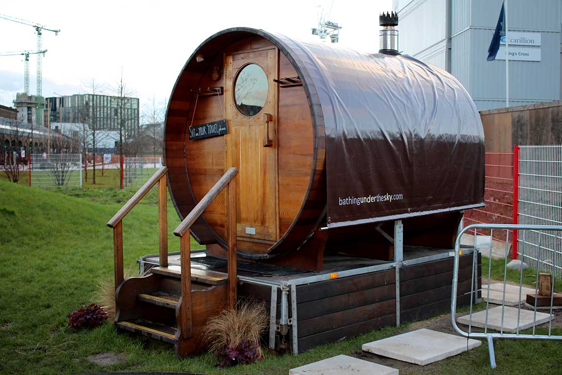 The new sauna at Kings Cross Ponds