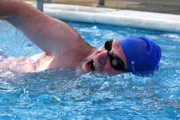Brockwell Lido swimmer Calum at Swimathon 2015
