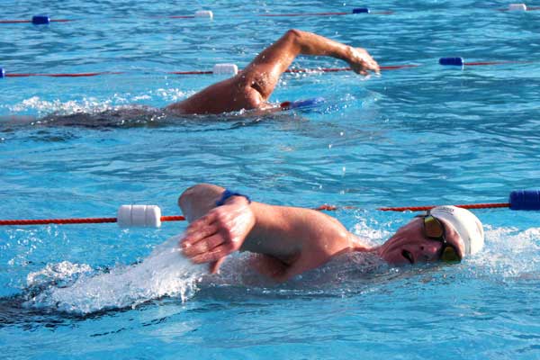 Brockwell Lido swimmer Calum at Swimathon 2015