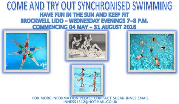 synch - synchronised swimming at Brockwell Lido