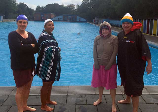 Brockwell lido swimmers at Tooting