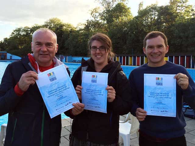 Winning Brockwell Lido swimmers